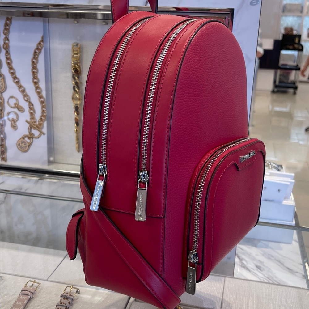 MICHAEL KORS Jaycee Md Zip Pocket Pebbled Leather Backpack
Dark Raspberry
NWT - Picture 7 of 16